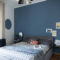 Blaue Wand Im Schlafzimmer Im … – Bild Kaufen – 12664811 for Schlafzimmer Blaue Wände