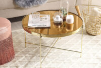 Couchtisch Glas Gold / Goldbraun ⌀ 63 Cm Lucea intended for Couchtisch Gold Glas