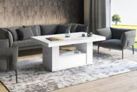 Design Couchtisch Tisch Hm-111 Hochglanz Schublade Höhenverstellbar  Ausziehbar Esstisch pertaining to Couchtisch Höhenverstellbar Weiß